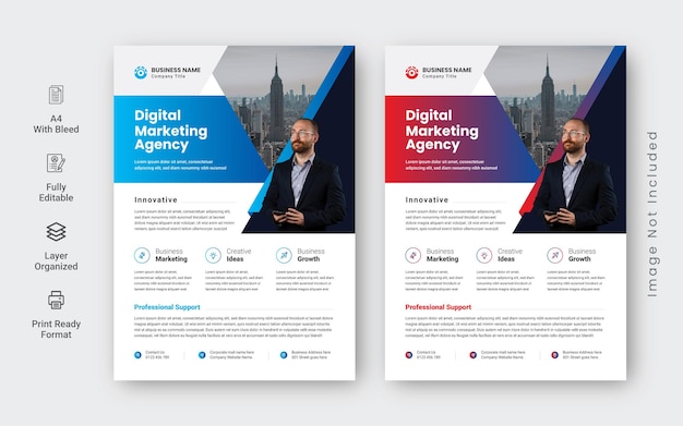 Digital marketing agency flyer template