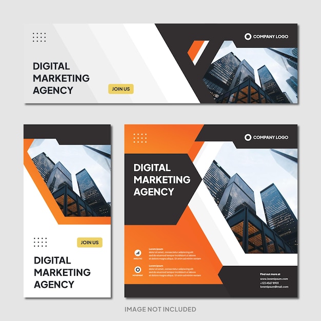 digital marketing agency instagram post banner template modern background