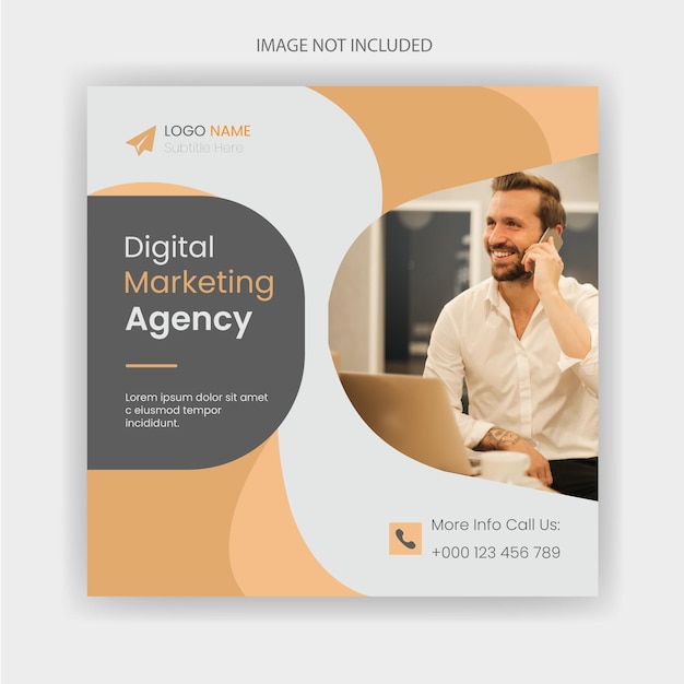 Digital marketing agency instagram post and social media banner template