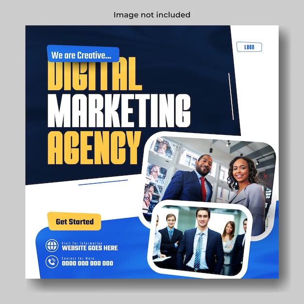 Digital marketing agency Instagram post template design