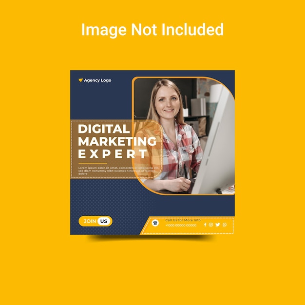 Digital marketing agency Instagram social media post template