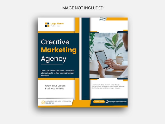 Digital Marketing Agency Instagram Social media post web banner template