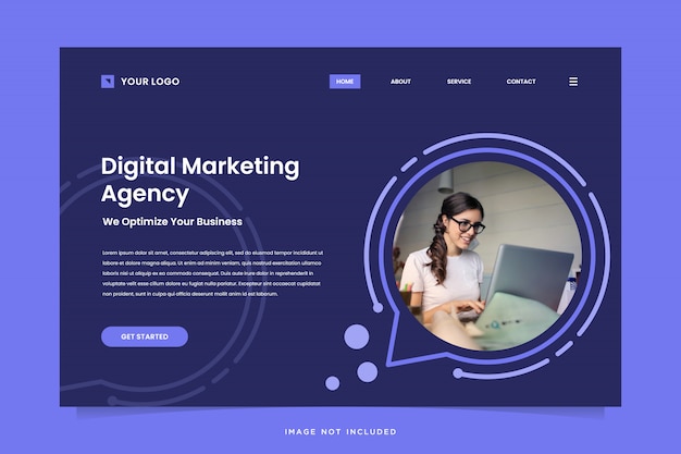 Digital marketing agency landing page template