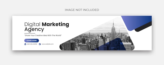 Digital marketing agency linkedin banner template