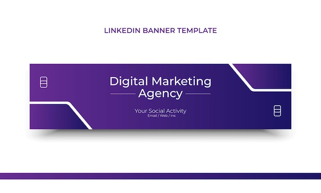 Digital marketing agency linkedin banner template