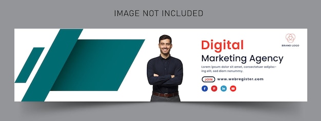 Digital Marketing Agency LinkedIn Cover Banner Premium Vector Design Template