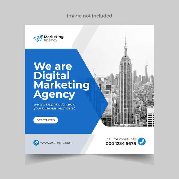 Digital marketing agency post and corporate banner design template