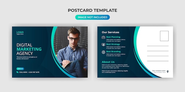 Digital Marketing Agency Postcard Template