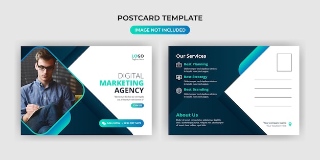 Digital Marketing Agency Postcard Template