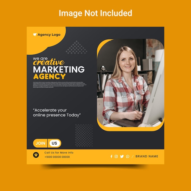 Digital Marketing Agency Promotion Instagram post design template