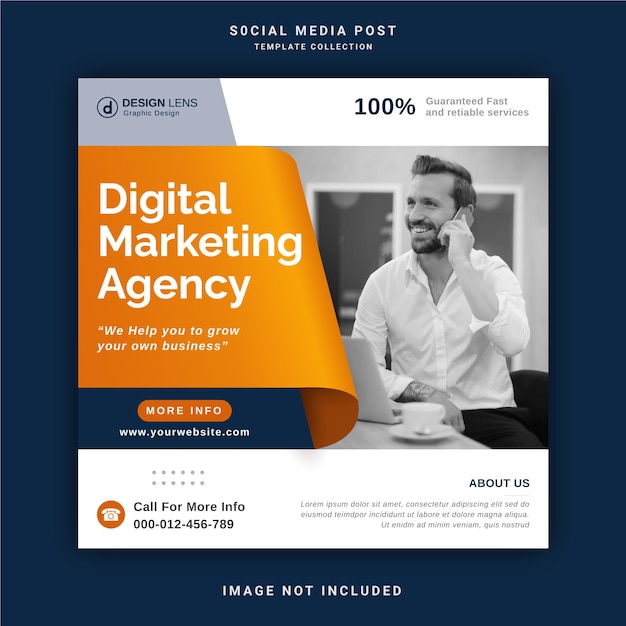 Digital Marketing Agency Social Media Banner Post Instagram Ad Banner Template