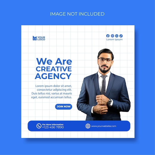 Digital marketing agency social media banner post template