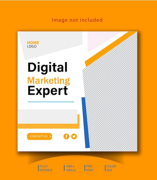 Digital marketing agency and social media banner template design