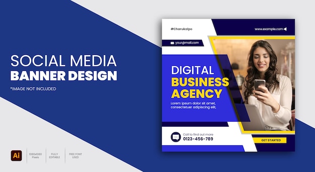 Digital marketing agency social media banner template