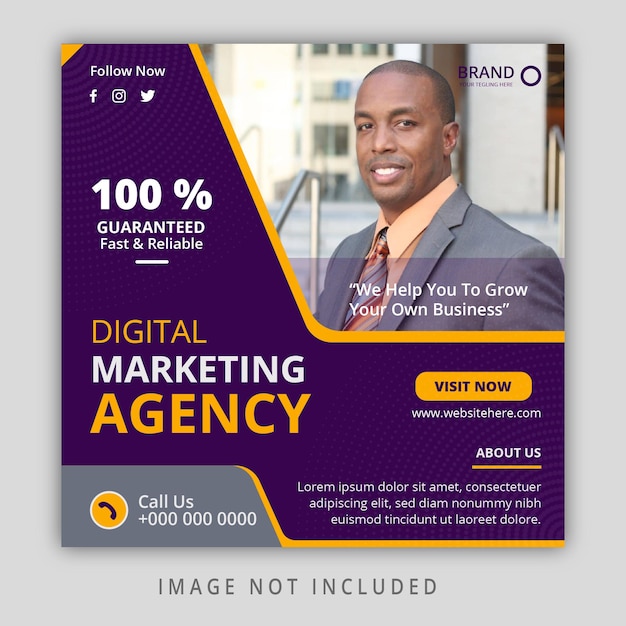 Digital Marketing agency social media business banner poster template Design