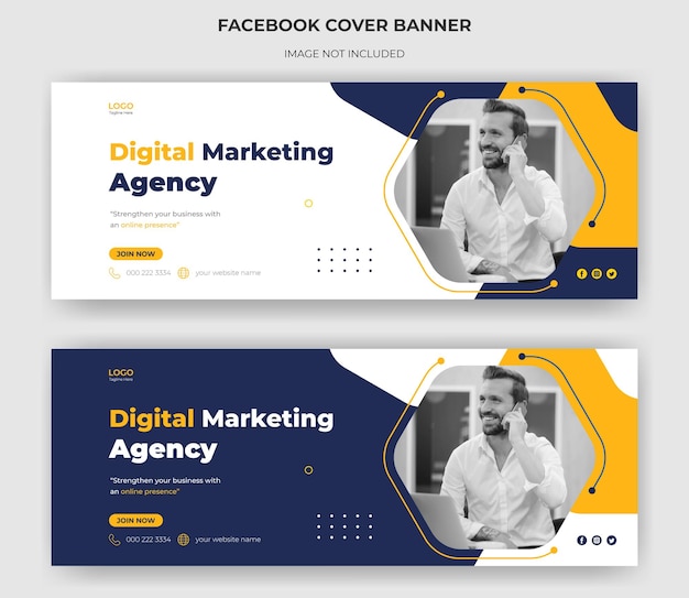 Digital Marketing Agency Social media Cover Facebook cover web banner template