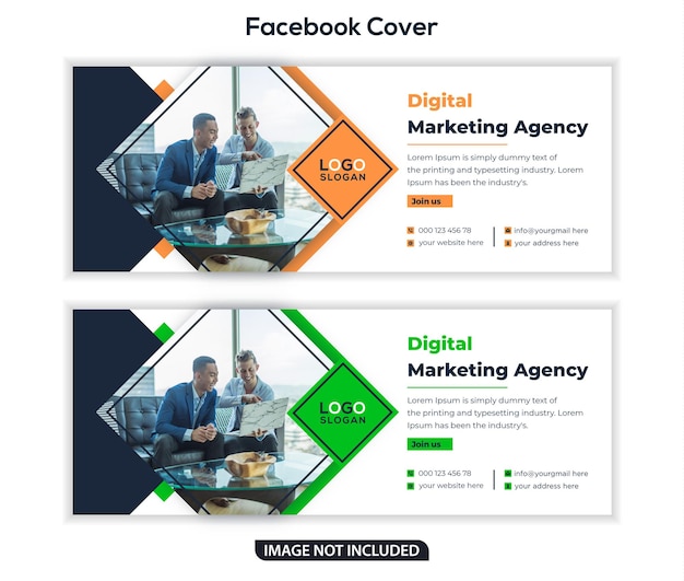 Digital marketing agency social media facebook cover banner