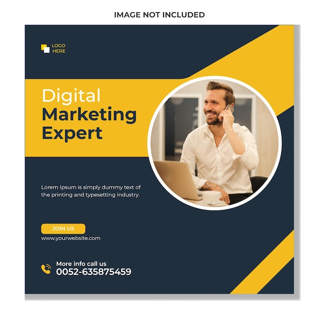 Digital marketing agency social media and instagram post banner template