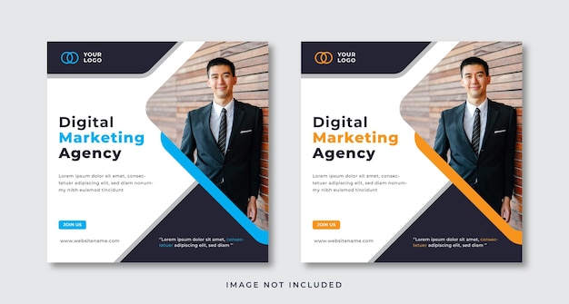 Digital marketing agency social media and instagram post template