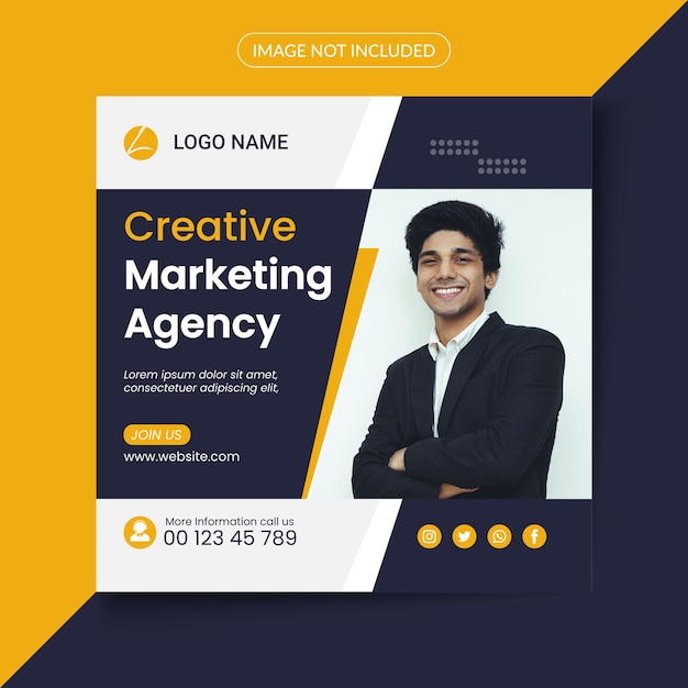 Digital marketing agency and social media post banner template