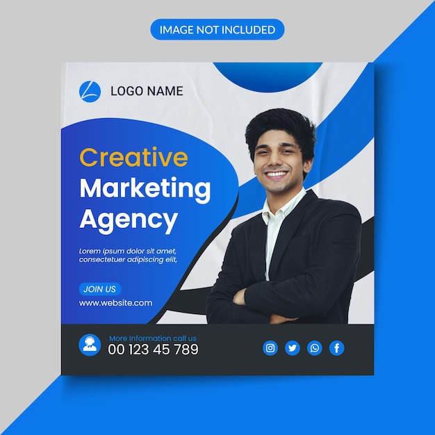 Digital marketing agency and social media post banner template