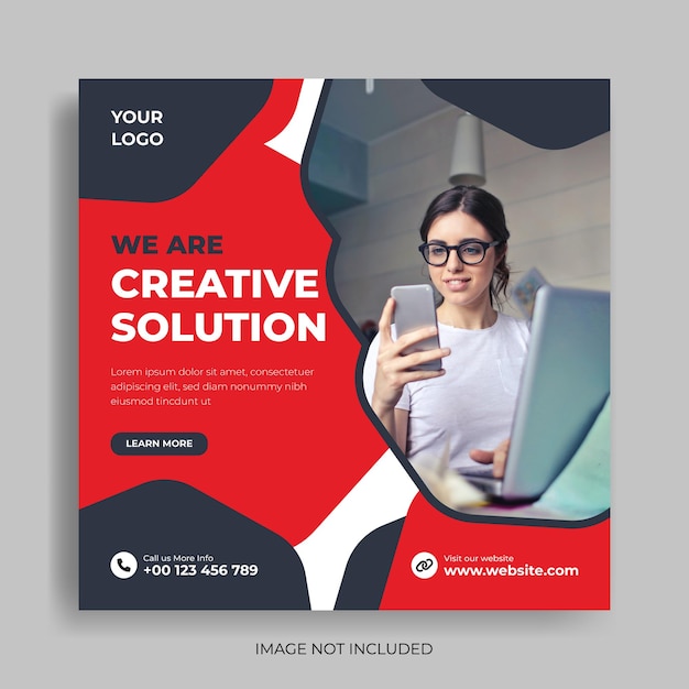 Digital marketing agency social media post banner template