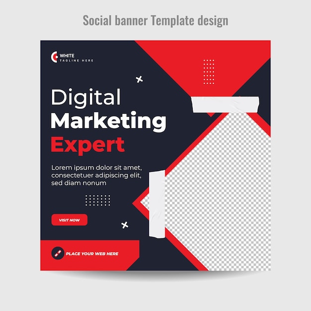 Digital marketing agency social media post banner