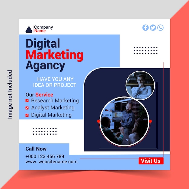 Digital Marketing Agency Social Media Post Design Template