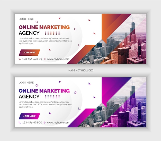 Digital marketing agency social media post facebook cover and web banner