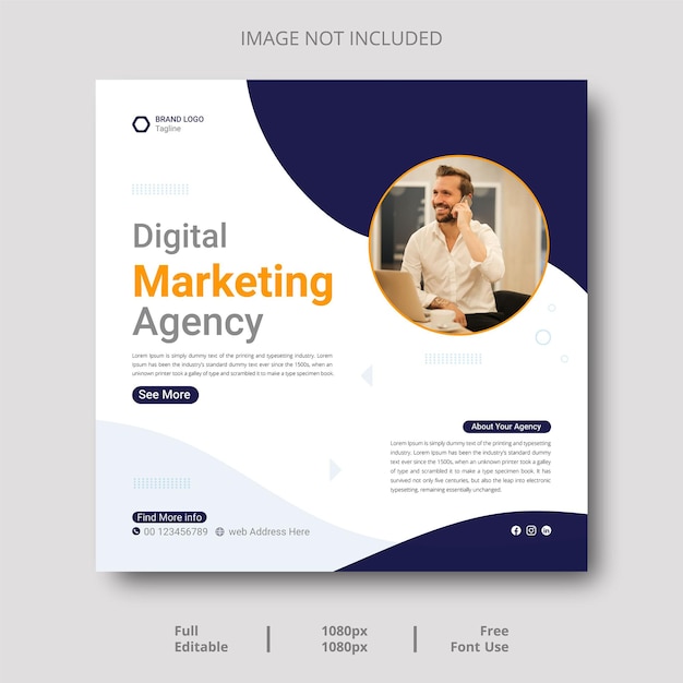 Digital Marketing Agency Social Media Post Facebook Post Template