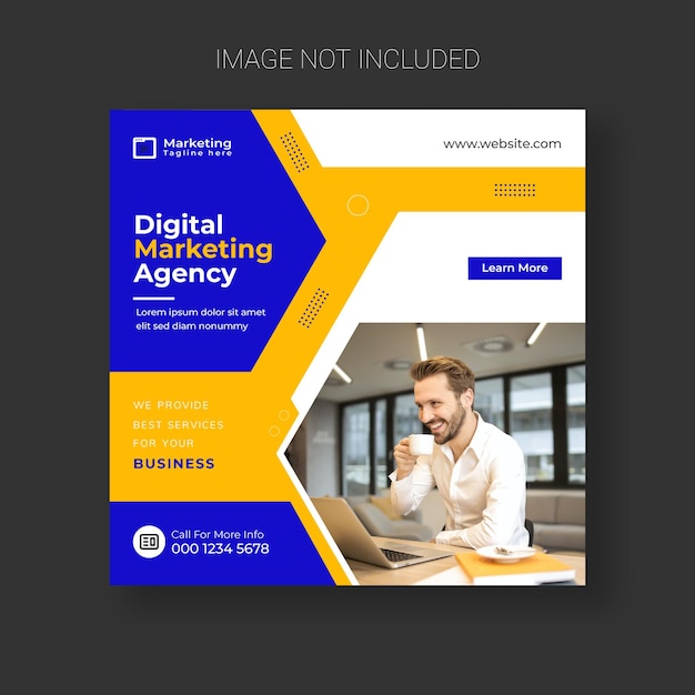 Digital marketing agency social media post and flyer design template