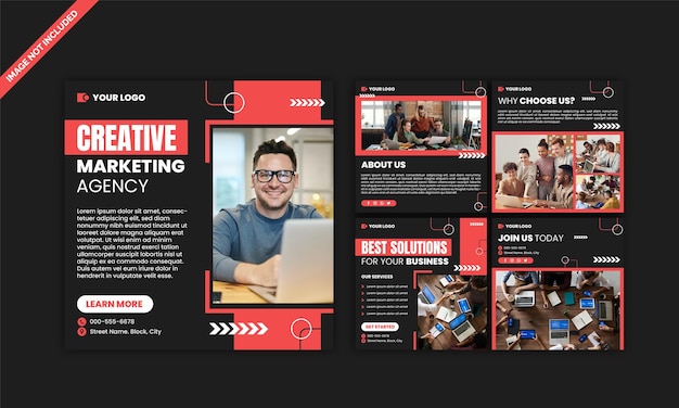 Digital Marketing Agency Social Media Post Fully Editable Template