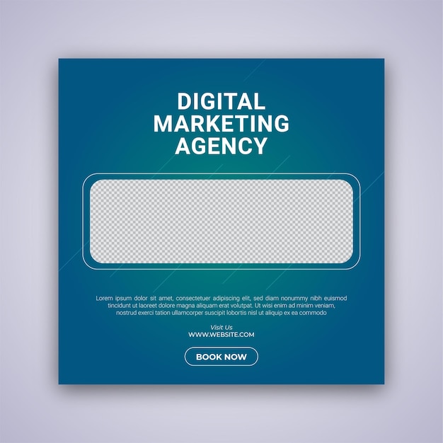 Digital Marketing Agency Social Media Post Template Design. Social media marketing agency Banner.