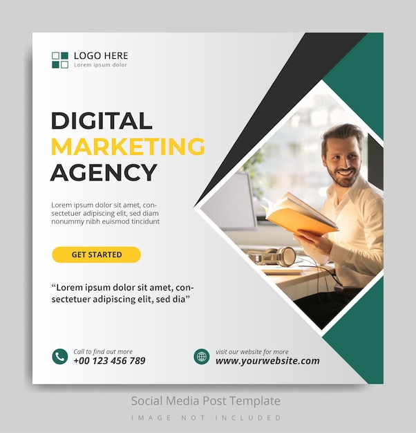 Digital marketing agency social media post template