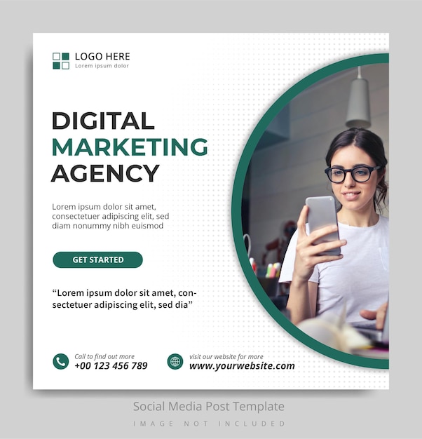 Digital marketing agency social media post template