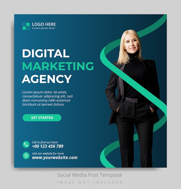 Digital marketing agency social media post template