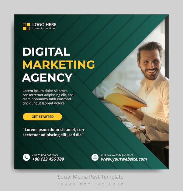 Digital marketing agency social media post template