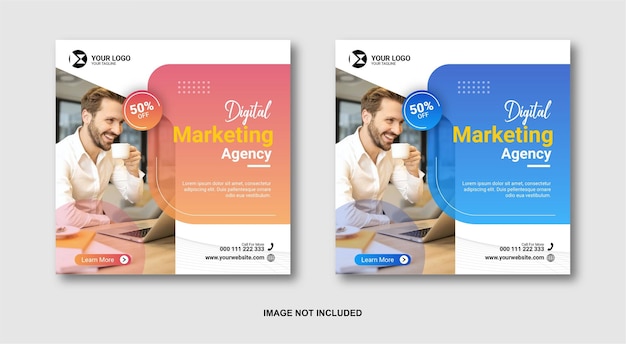 Digital marketing agency social media post template