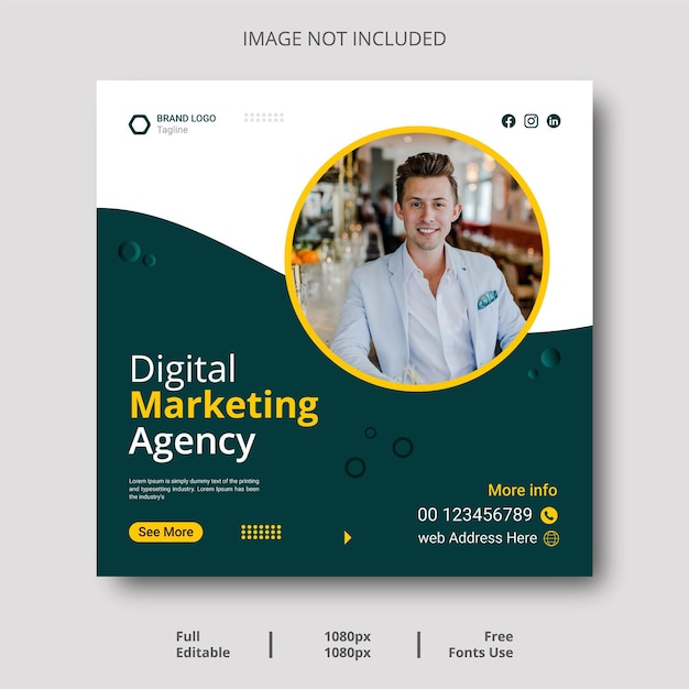 Digital Marketing Agency Social media Post template