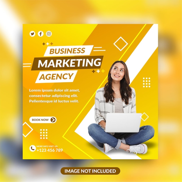 digital marketing agency social media post template