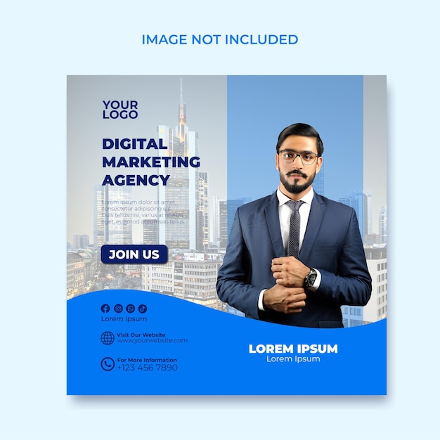 Digital marketing agency social media post template