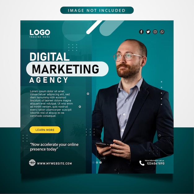 Digital marketing agency social media post template