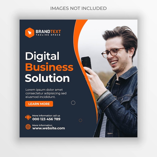 Digital marketing agency social media post template