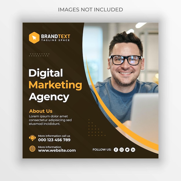 Digital marketing agency social media post template