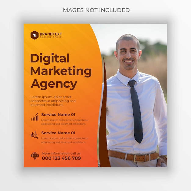 Digital marketing agency social media post template