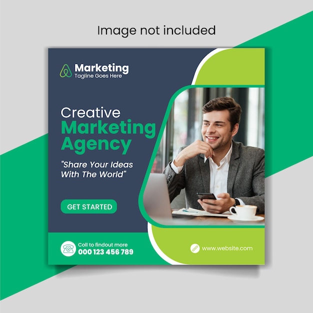 Digital marketing  agency and social media post template