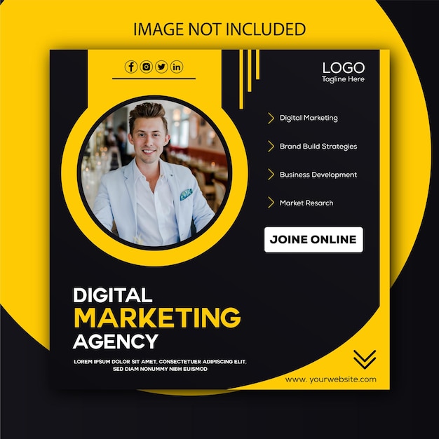 Digital marketing agency social media post template