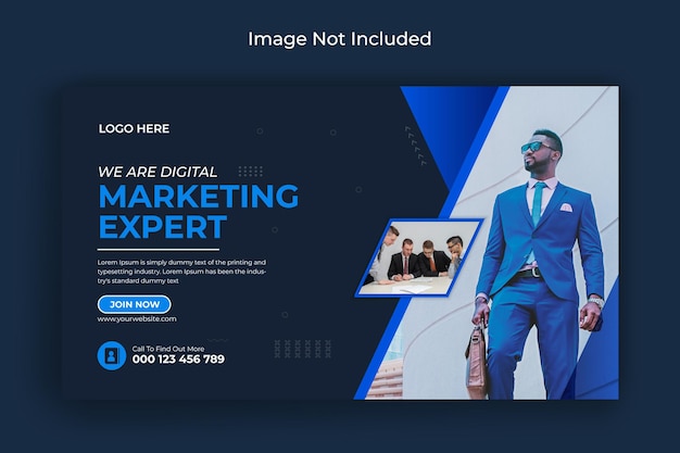 Digital marketing agency social media post and web banner design premium vector