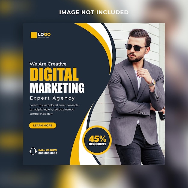 Digital Marketing Agency Social Media Post and Web Banner Template