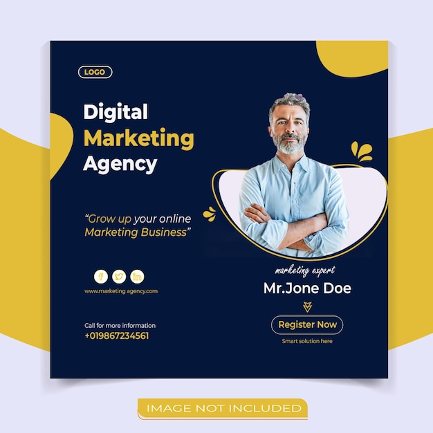 Digital marketing agency social media template